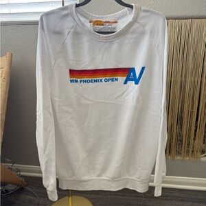 Aviator Nation Waste Management Open White Crewneck Sweater